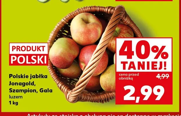 Polskie jabłka Szampion promocja w Kaufland