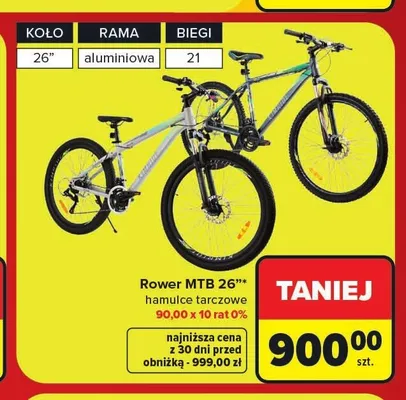 Rower MTB Kimet 26" promocja w Carrefour