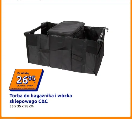 Torba do bagażnika i wózka sklepowego C&C 55x35x28 cm promocja w Action