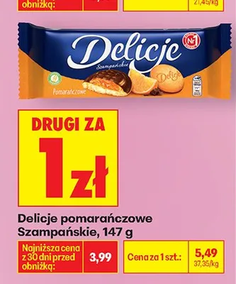 Ciastka pomarańczowe szampańskie promocja w Biedronka