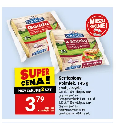 Ser topiony z szynką Polmlek promocja w Twój Market