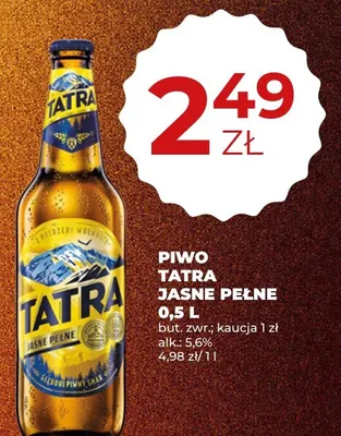 Piwo Tatra promocja w Duży Ben