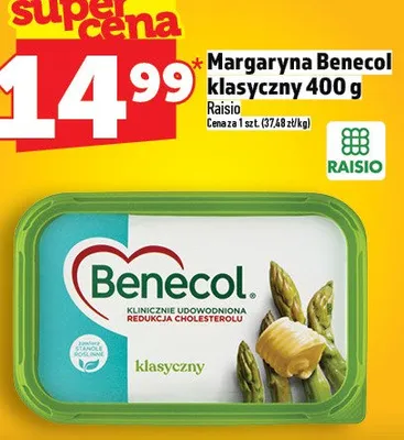 Margaryna Benecol klasyczny 400g promocja w TOPAZ