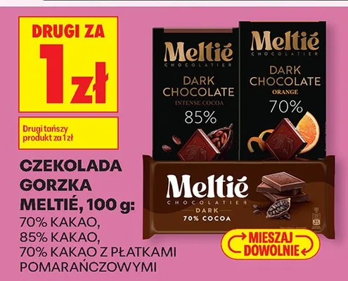 Czekolada gorzka Meltié Dark 85% Kakao Intense Cocoa promocja w Biedronka