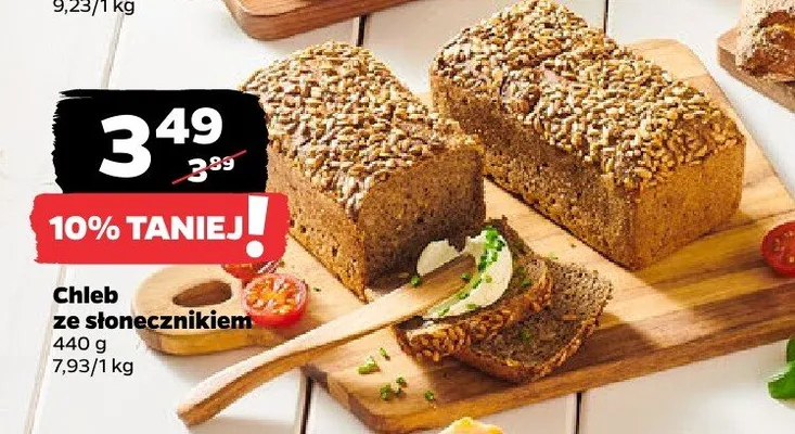 Chleb ze słonecznikiem promocja w Netto