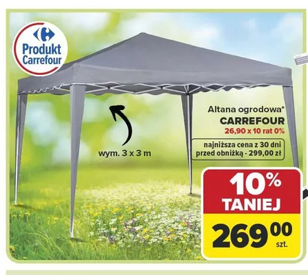 Altana ogrodowa Carrefour wym. 3x3m promocja w Carrefour