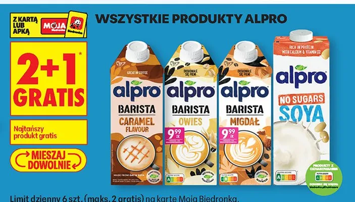 Wszystkie napoje Alpro promocja w Biedronka