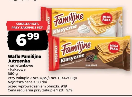 Wafle Klasyczne śmietankowe promocja w Netto