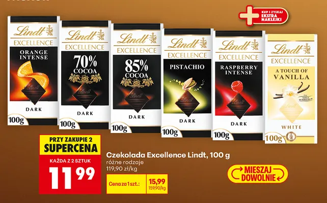 Czekolada Excellence Lindt Raspberry Intense promocja w Biedronka