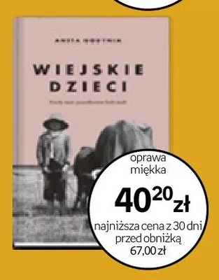 Książka Wiejskie dzieci Anita Gostnia oprawa miękka promocja w Empik