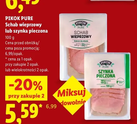 Szynka pieczona Pikok Pure promocja w Lidl