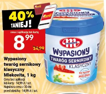 Twaróg sernikowy klasyczny Mlekovita promocja w Twój Market