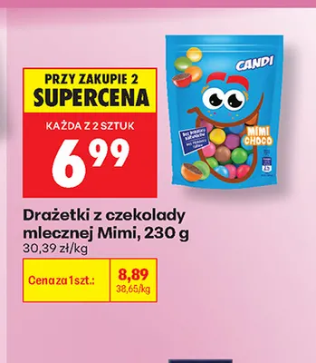 Drażetki z czekolady mlecznej Mimi Candi promocja w Biedronka