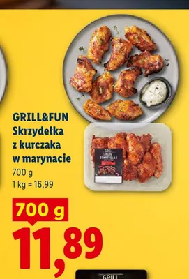 Skrzydełka z kurczaka w marynacie Grill & Fun promocja w Lidl