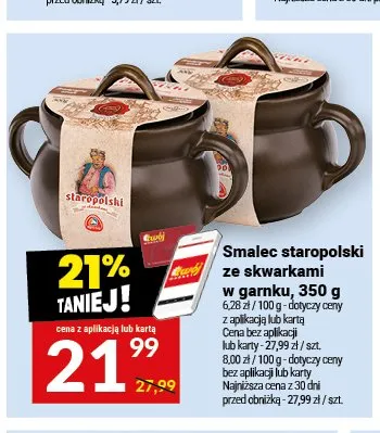 Smalec staropolski ze skwarkami w garnku promocja w Twój Market