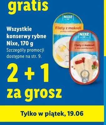Konserwy rybne Nixe promocja w Lidl
