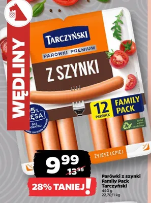 Parówki z szynki Family Pack promocja w Netto