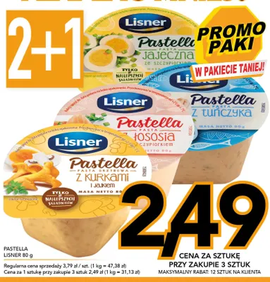 Pastella pasta jajeczna ze szczypiorkiem Lisner promocja w Kupiec