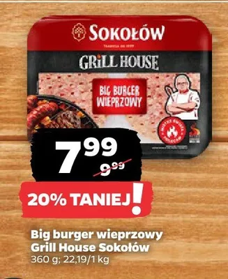 Big burger wieprzowy promocja w Netto