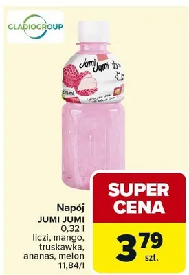 Napój JUM JUM liczi, mango, truskawka, ananas, melon 11,84/l promocja w Carrefour Market