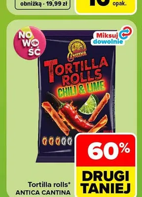 Tortilla rolls Chili & Lime Antica Cantina promocja w Carrefour