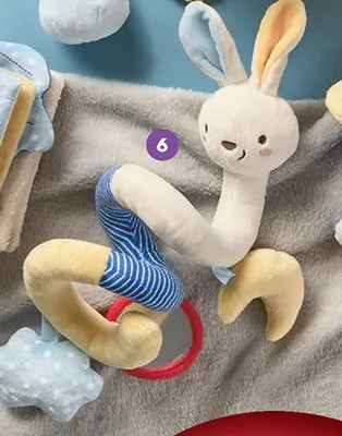 Sensoryczna zabawka spirala w kształcie króliczka promocja w Biedronka