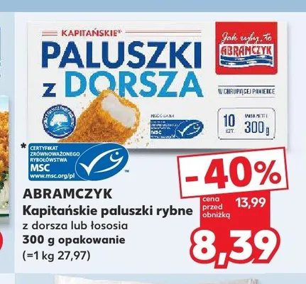 Kapitańskie paluszki rybne z łososia Abramczyk promocja w Kaufland