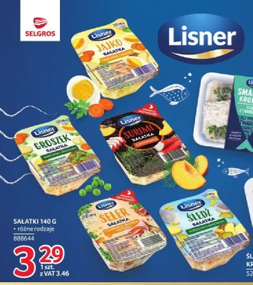 Sałatka selerowa z szynką Lisner Seler promocja w Selgros