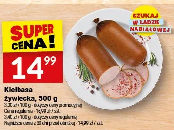 Kiełbasa żywiecka, 500 g promocja w Twój Market