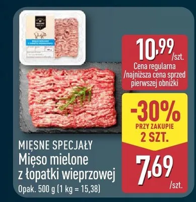 Mięso mielone z łopatki wieprzowej promocja w Aldi