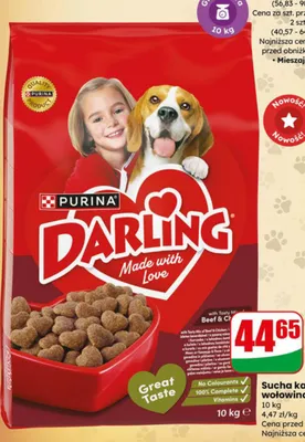 Sucha karma dla psa wołowina promocja w Dino