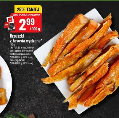 Brzuszki z łososia wędzone promocja w POLOmarket