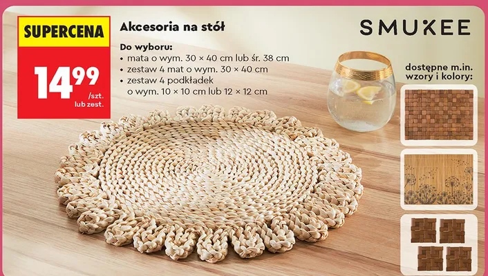 Akcesoria na stół - mata  promocja w Biedronka