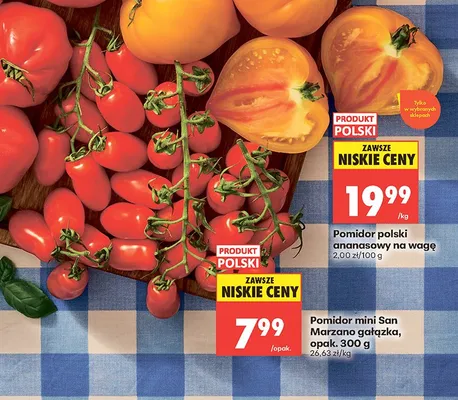 Pomidor mini San Marzano gałązka promocja w Biedronka