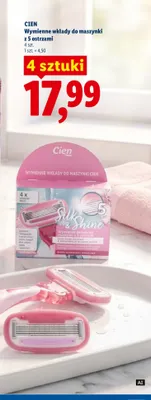 Wymienne wkłady do maszynki z 5 ostrzami Cien 4-pak promocja w Lidl