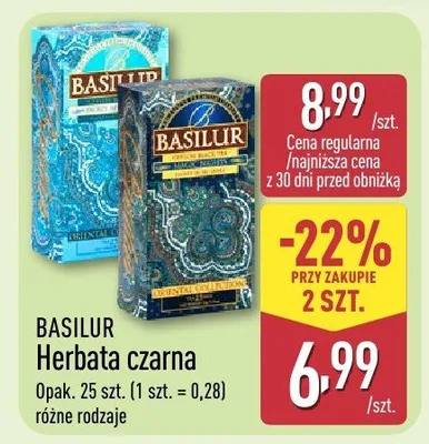 Herbata czarna różne rodzaje promocja w Aldi