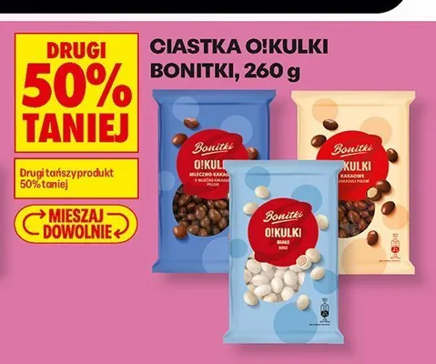 Ciastka O!Kulki Bonitki białe promocja w Biedronka