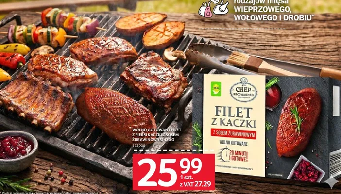 Filet z kaczki wolno gotowany z sosem żurawinowym promocja w Selgros