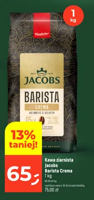 Kawa ziarnista Jacobs Barista Crema promocja w Dealz