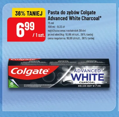 Pasta do zębów Colgate Advanced White Charcoal promocja w POLOmarket