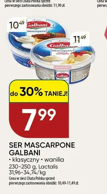 Ser Mascarpone wanilia Galbani promocja w Chata Polska