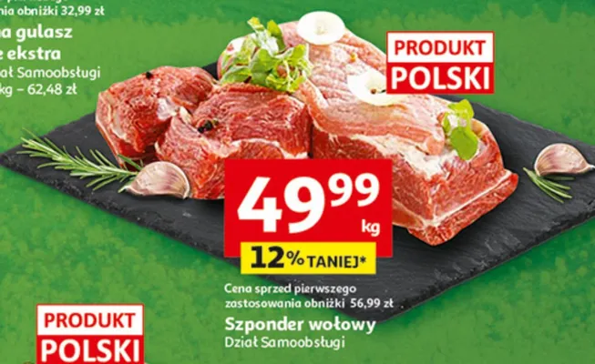 Szponder wołowy promocja w Auchan