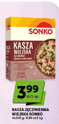 Kasza jęczmienna wiejska Sonko 4-pak 100 g promocja w Groszek
