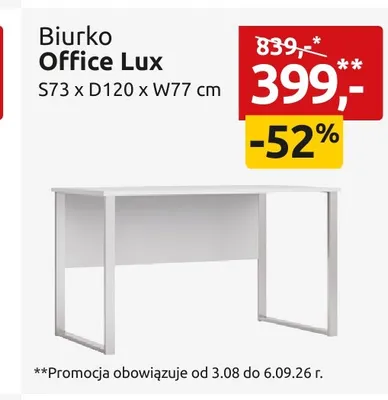 Biurko Office Lux promocja w Black Red White