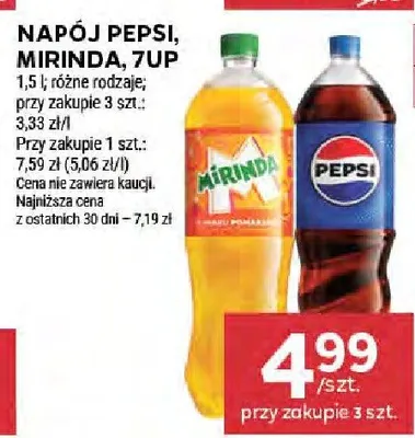 Napój Pepsi, Mirinda, 7UP promocja w Stokrotka