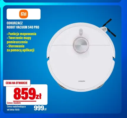 Odkurzacz Robot Vacuum S40 Pro Xiaomi promocja w RTV EURO AGD