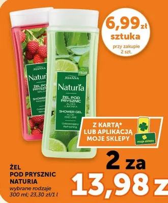 Żel pod prysznic Joanna Naturia malinowy promocja w Euro Sklep