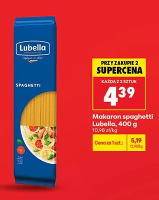 Makaron spaghetti Lubella promocja w Biedronka