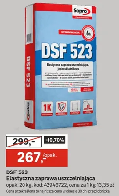 DSF 523 Elastyczna zaprawa uszczelniająca promocja w Leroy Merlin