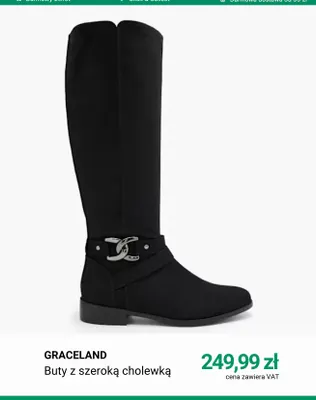 Buty z szeroką cholewką Graceland promocja w Deichmann